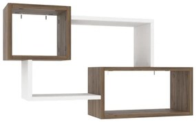 Etajeră de perete AYDER 51x90 cm maro/albă