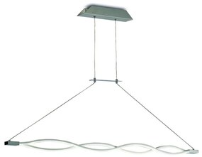 Lustra LED suspendata  design modern Sahara argintie crom