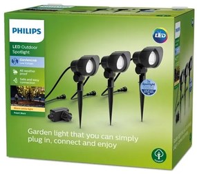 Philips - Set 3x LED spot exterior GARDENLINK LED/6W/230V 2700K IP44