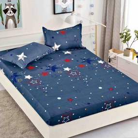 Lenjerie de pat 3 cu elastic 100% bumbac - a736 de la Onesleep