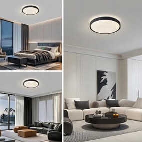 Brilagi - Plafonieră LED dimerizabilă CORVO LED/72W/230V 3000-6000K neagră Ø50 cm + telecomandă