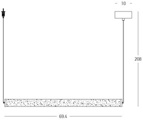 Lustra LED, Design Liniar, ALABASTER- BLACK, ZB-2539