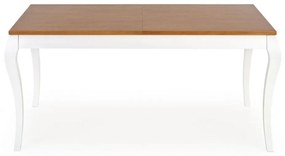 Masa extensibila Windsor stejar inchis/alb L160-240 cm