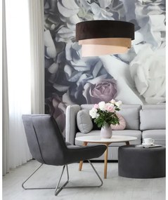 Lustră pe cablu Duolla DEVON 1xE27/40W/230V d. 45 cm negru/bej