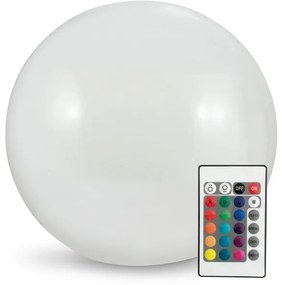Lampă LED RGBW solară BALL LED/3,2V d. 20 cm IP65 + telecomandă