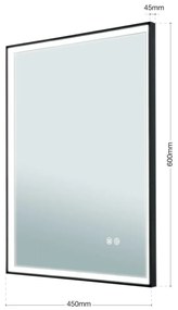 Oglinda baie cu iluminat LED dimabil IP44 FRAME 45-60cm