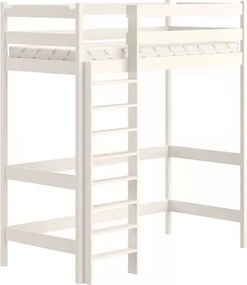 Pat supraetajat pentru copii Samio 90x200 - alb
