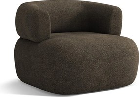 Fotoliu maro cu tapițerie din țesătură bouclé Jenny – Micadoni Home