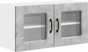 vidaXL Dulap de bucătărie Kalmar Gri din beton 80 x 31 x 40 cm