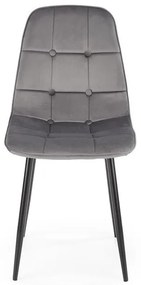Set 4 scaune K417 velvet gri