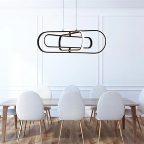 Lustra suspendata LED design modern Clip negru