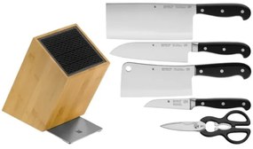 WMF SPITZENKLASSE PLUS - Set de cuțite de bucătărie cu suport, 6 piese