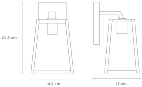 Lucide 29828/01/30 - Aplică perete exterior MATSLOT 1xE27/60W/230V IP23