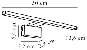 Nordlux - Iluminat LED pentru oglindă baie MARLEE LED/8,9W/230V IP44 50 cm crom