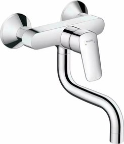 Baterie bucatarie Hansgrohe Logis cu montaj pe perete crom
