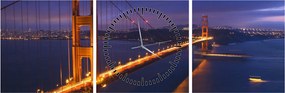 Tablou - Podul Golden Gate (cu ceas) (90x30 cm)