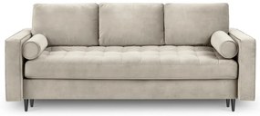 Canapea extensibilă din catifea Milo Casa Santo, bej