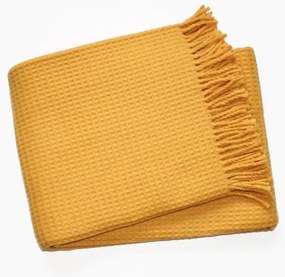 Pled Euromat Waffel Yellow, 140 x 180 cm, galben