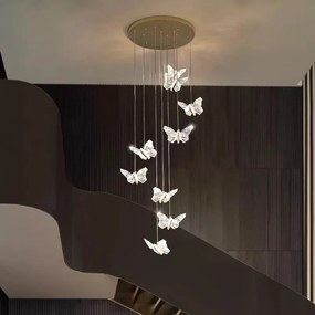 Candelabru LED Cristal, 32W, Auriu