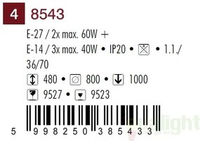 Candelabru 3 brate diametru 80cm Marlene 8543 RX