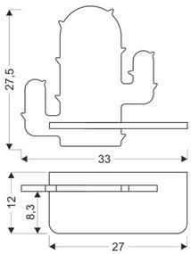 Aplică LED cu raft pentru copii CACTUS LED/4W/230V verde/lemn