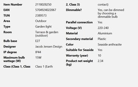 Stalp iluminat exterior design nordic IP44 Aludra H-45CM seaside antracit