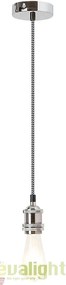 Lustra, Pendul design Industrial Style, finisaj argintiu, diametru 10cm, Fixy 1418 RX
