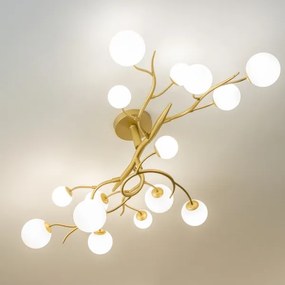 Lustră LED aplicată Brilagi MISTEL 15xG9/3W/230V auriu/alb