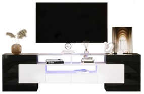 Mobilier TV, Negru+Alb | Aosom Romania