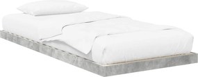 vidaXL Cadru de pat de podea Gri din beton 90 x 190 cm Lemn compozit