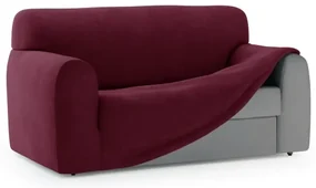Husa elastica pentru canapea de 2 locuri LARSI, rosu vin
