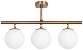 Plafonieră bronz cu abajur din sticlă ø 15 cm Atmaca – Opviq lights