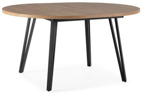 Masă de dining în culoare naturală rotundă extensibilă ø 120 cm Cleo – Marckeric