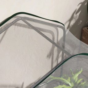 Outsunny Sera de Balcon cu 3 Niveluri și Ușă Rulantă, Sera pentru Grădină cu Structură din Oțel și Acoperiș din Plastic, pentru Plante, Flori, Fructe, 59x39x127 cm, Transparentă | Aosom Romania
