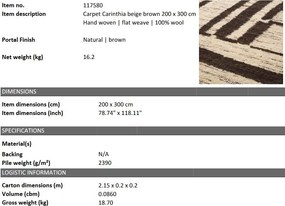 Covor design LUX tesut manual Carinthia 200x300cm