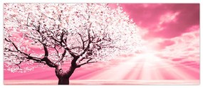 Tabloul cu pomul roz (120x50 cm)