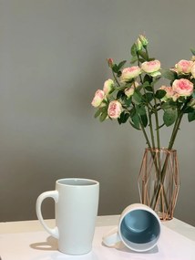 Cana Ceramica LOVE Latte (Alb Perlat Mat+Gri) 400ml
