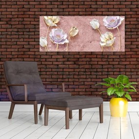 Tablou cu flori (120x50 cm)