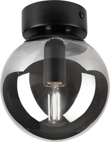 Plafonieră ELIAS 1xE14/5W/230V Ø 13 cm negru/gri fumuriu