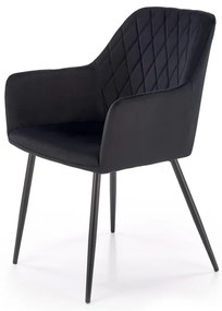 Scaun K558 velvet negru