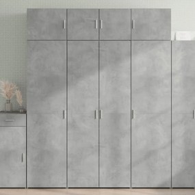vidaXL Dulap de depozitare, gri beton, 80x42,5x225 cm, lemn prelucrat