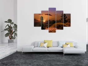 Tablou naturii cu apus de soare (150x105 cm)