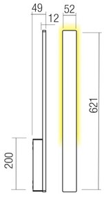 Redo 90869 - Aplica de perete pentru exterior REFLEXA LED/6W/230V IP54, alb