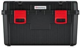 Cutie pentru scule cu maner metalic 58,5 x 36 x 33,7 cm, cu organizator, neagra