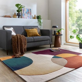 Covor mov țesut manual din lână 120x170 cm Glow Purple Multi – Flair Rugs