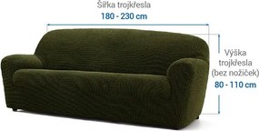Nueva Textura Huse care se întind foarte bine NIAGARA verzi fotoliu triplu (l. 180 - 230 cm)