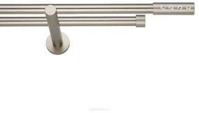 Galerie dubla ALLURE PICIOR UNIVERSAL- dubla fara inele 19/19 - CROM MAT (Alege marime: 300 cm)