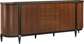 Comodă lemn masiv nuc Elegance IV, 216,4 × 43 × 92,7 cm