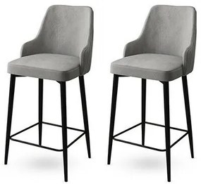 Set de scaune de bar Enox Grey, 2 buc., 2 buc.