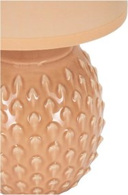 Veioză piersică din ceramică cu abajur textil (înălțime 27 cm) Pontus – Mauro Ferretti